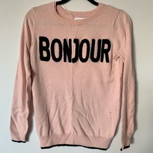 Bonjour Pink Crewneck